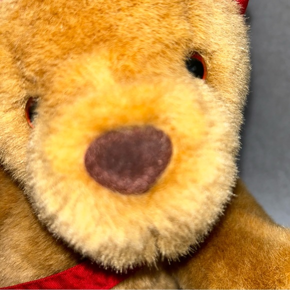 Hallmark Post Bear Express brown Stuffed Animal 10" with bag visor - Picture 10 of 11